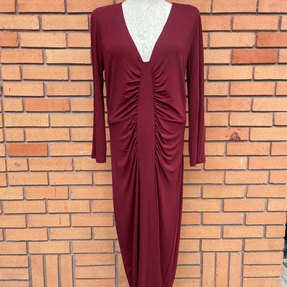 NWT Roberto Cavalli Maroon Bodycon Dress Size 46